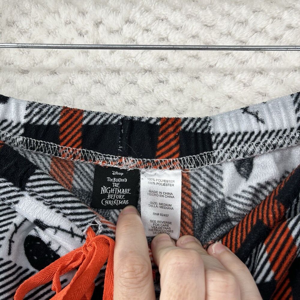 Disney Nightmare Before‎ Christmas Pajama Pants Plaid Jack Skellington M - Picture 3 of 8
